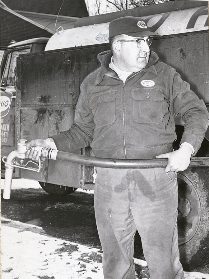 Robert Baker on job as oilman, 1963