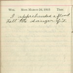 Milton Wright diary entry, March 24, 1913