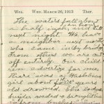 Milton Wright diary entry, March 26, 1913