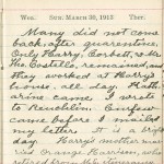Milton Wright diary entry, March 30, 1913