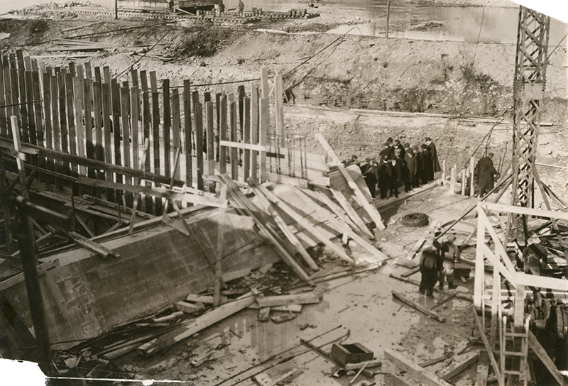 Construction at Englewood dam