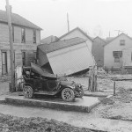 Automobile damaged by the flood (ms128_2-5-43)