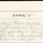 JGC Schenck diary entry, April 1, 1913