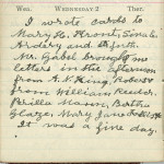 Milton Wright diary entry, April 2, 1913