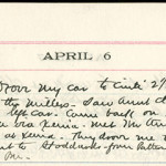 JGC Schenck diary entry, April 6, 1913