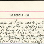 JGC Schenck diary entry, April 8, 1913