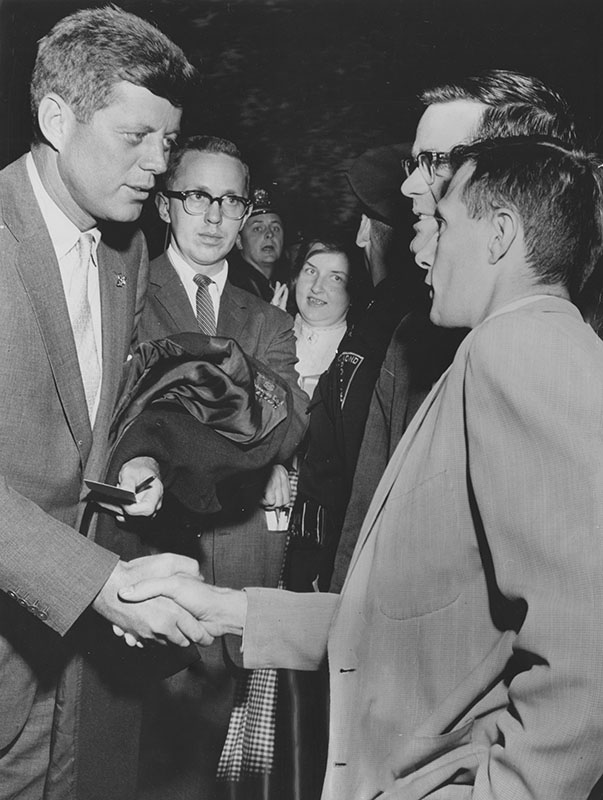 Kennedy at Earlham College (Apr. 1960)