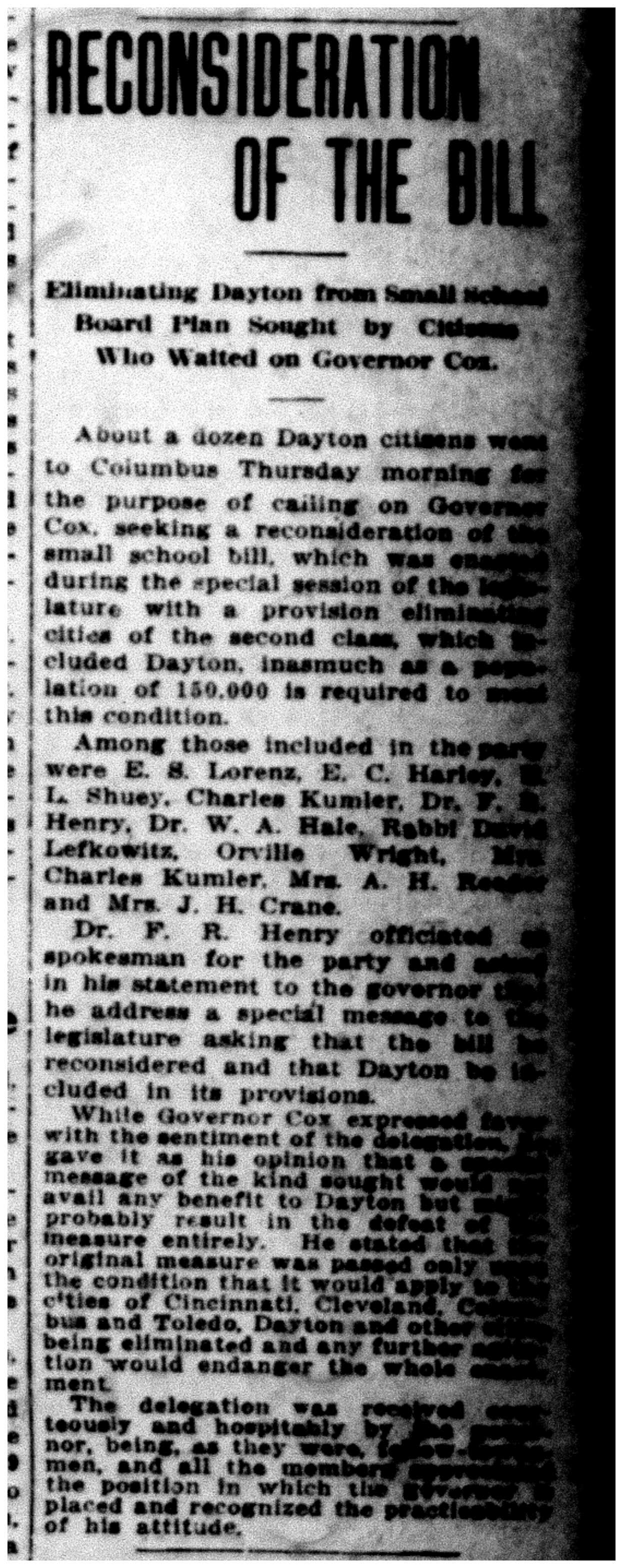 Reconsideration of the Bill, Dayton Daily News, Feb. 12, 1914