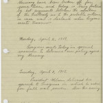 Palmer B. Coombs' diary, April 1, 1917 (from MS-182)