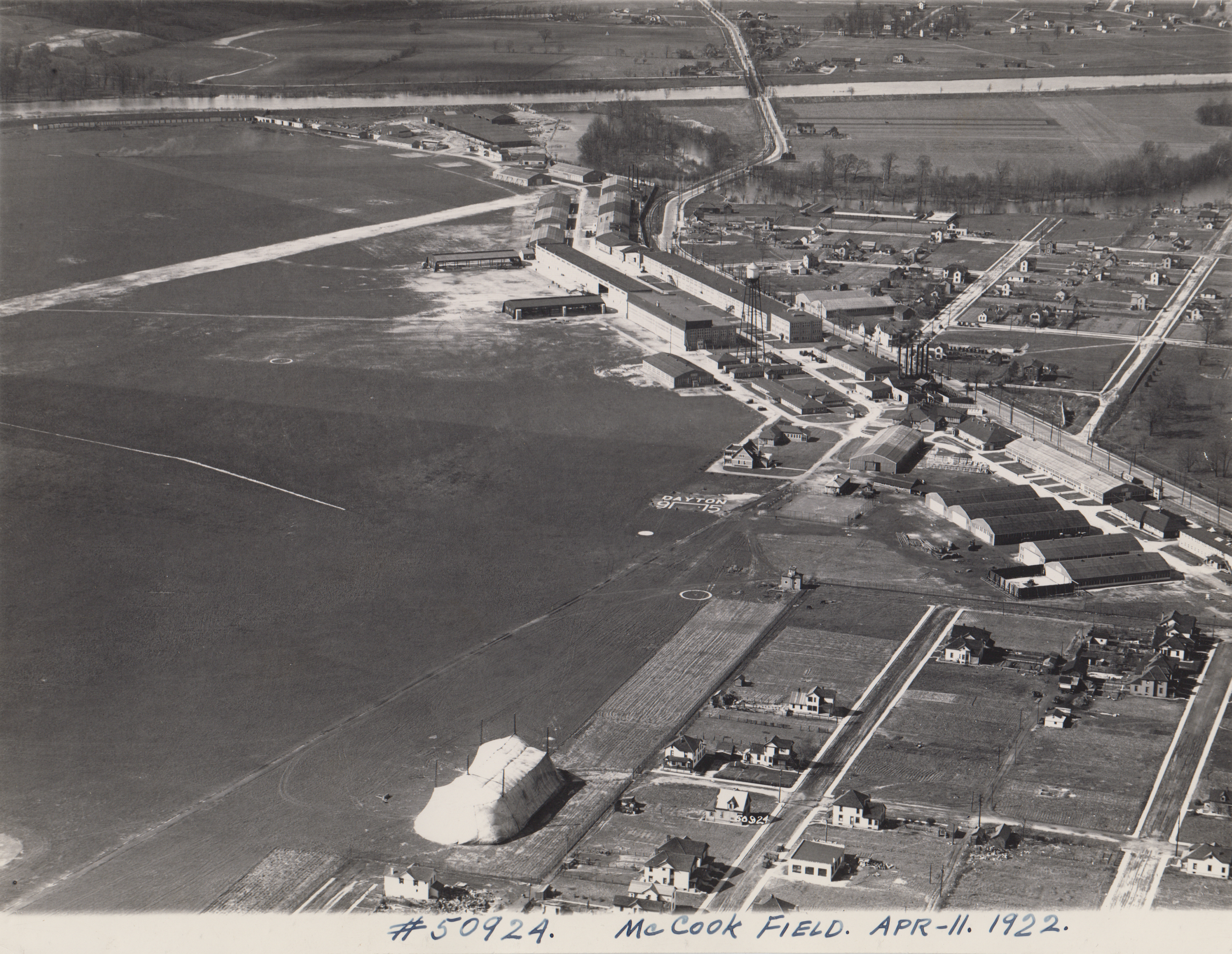 McCook Field, aerial view, 1922