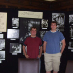 Adam (left) and Jordan with the Charles F. Kettering portion of their exhibit