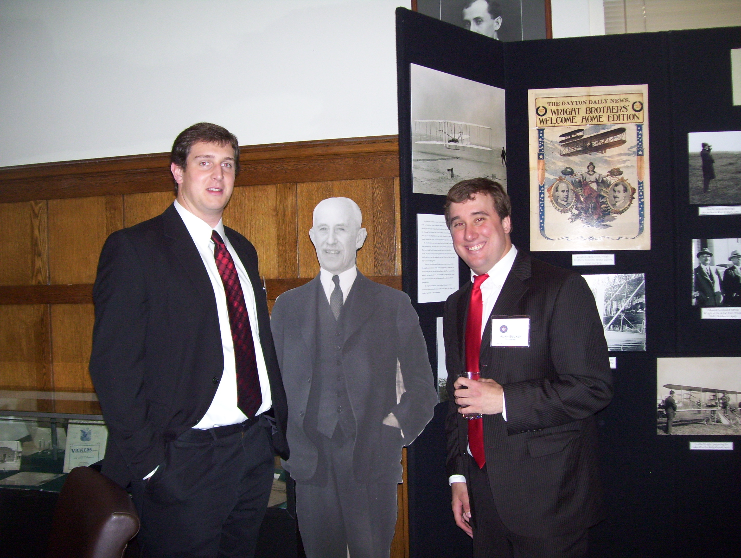 Jordan (left) and Adam with Orville Wright, April 26, 2014