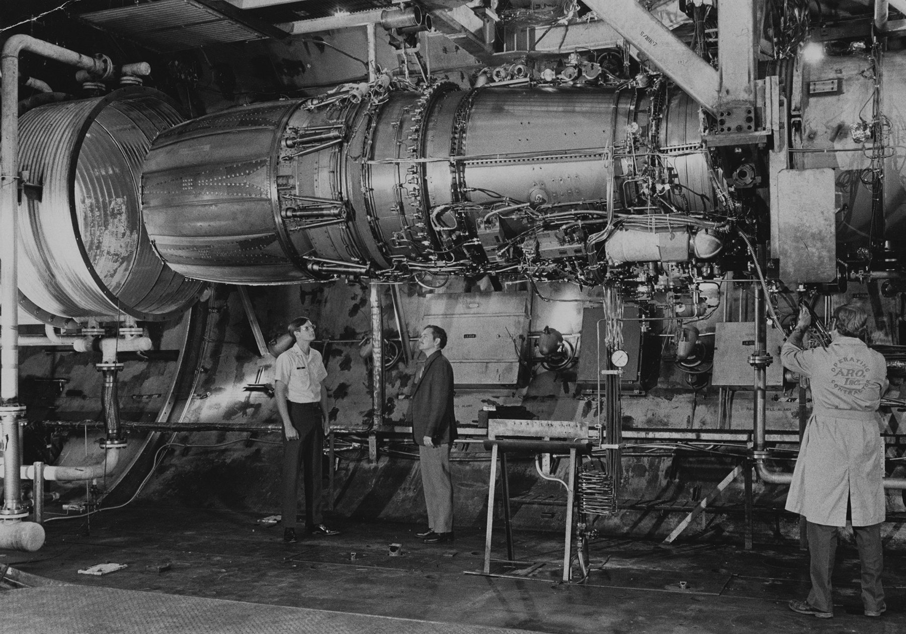 General Electric's F101 turbofan engine, powerplant for the Air Force's new B-1 strategic bomber, 1974.