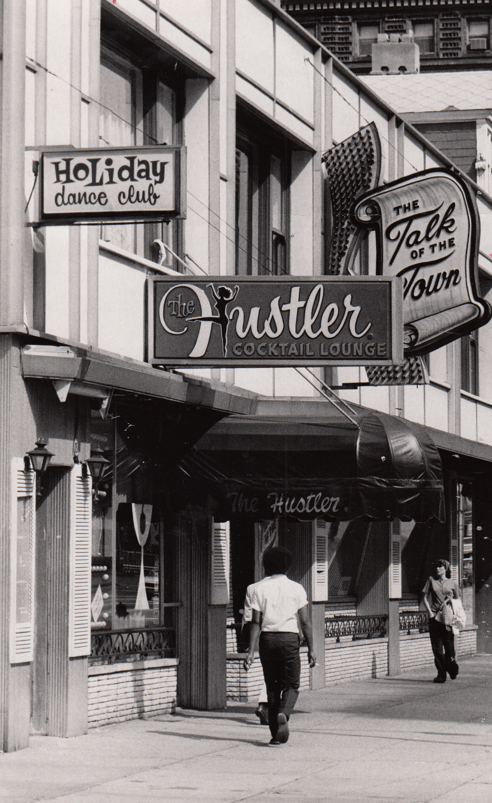 America's first Hustler Club. The Hustler Cocktail Lounge, Dayton, OH, August, 1973.