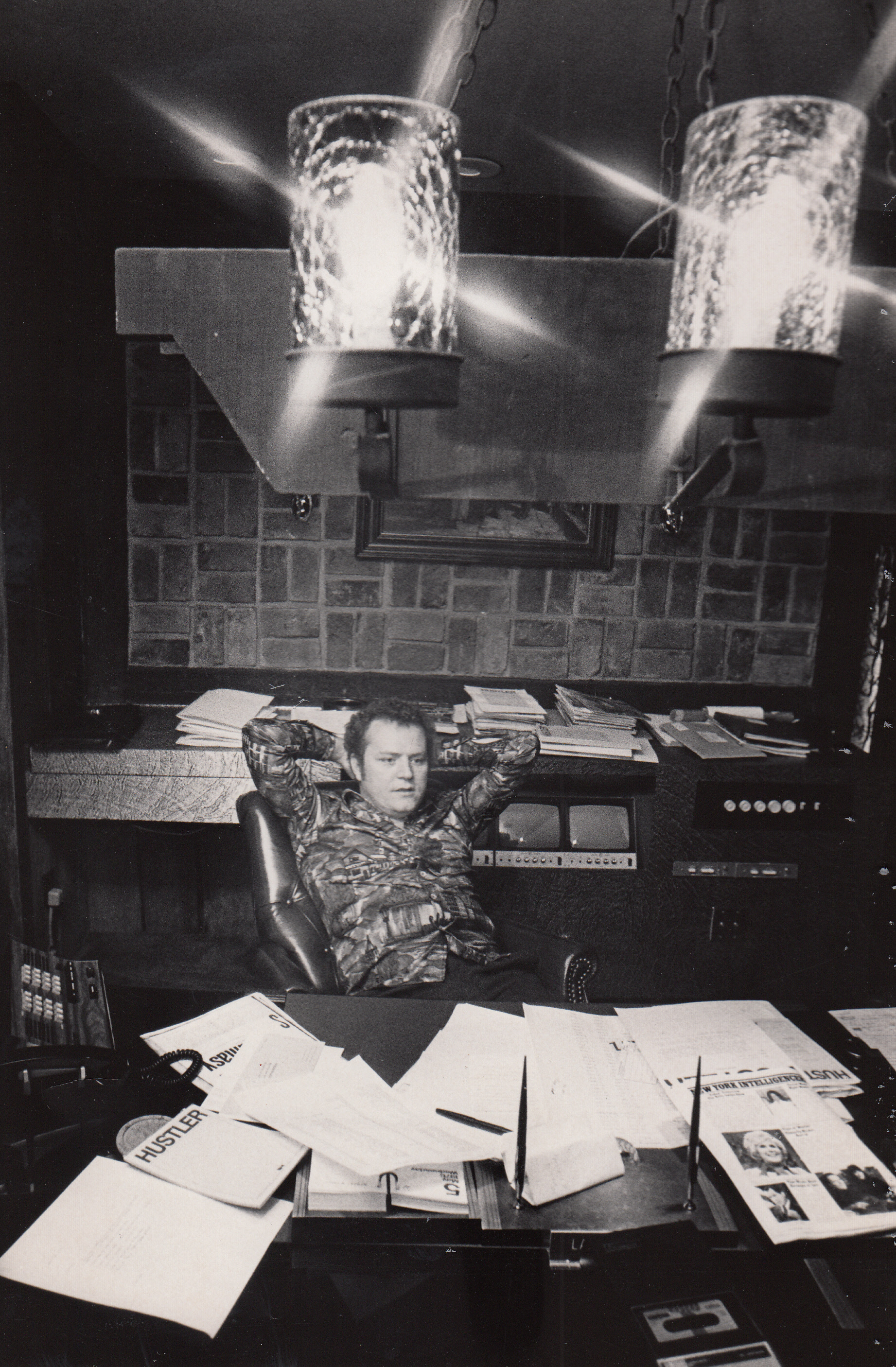 "Larry Flynt in his plush Columbus Office, June 1976." Photo by Peterson