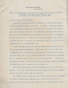 Taft's speech, page 1 of 2