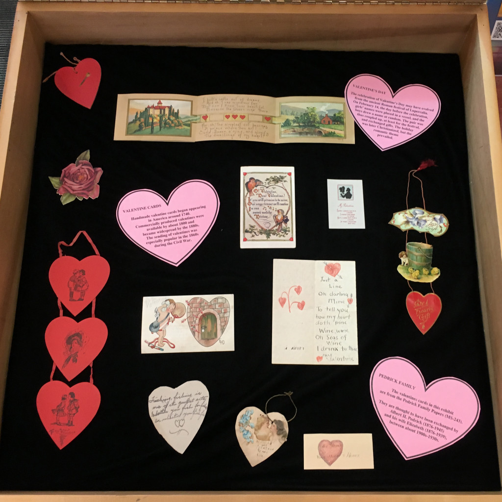 Vintage Valentines Exhibit, Feb. 2016