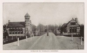Entrance to Historic Woodland Cemetery (from MS-414 Woodland Cemetery Collection)