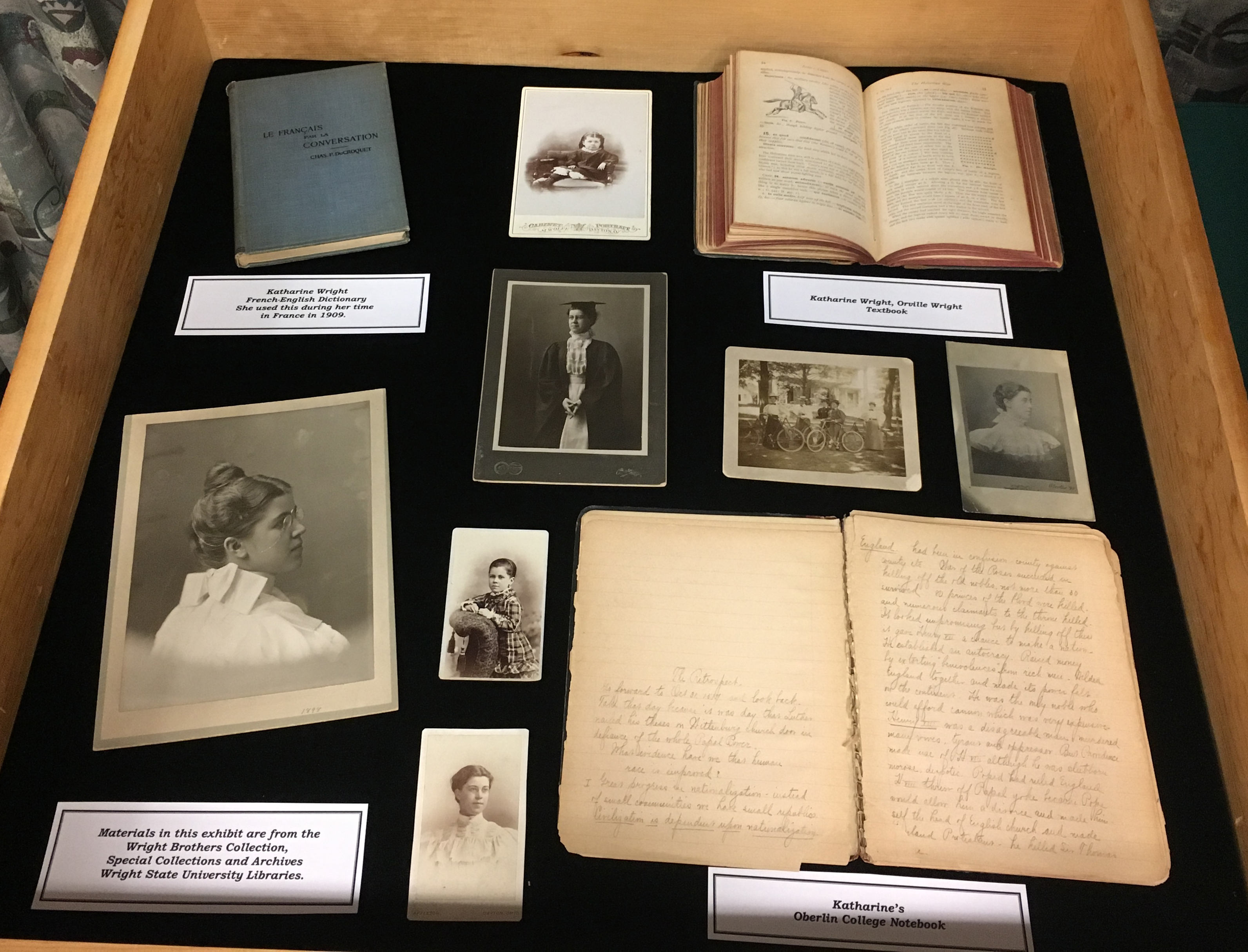 Katharine Wright school books and photographs, WSU Special Collections & Archives