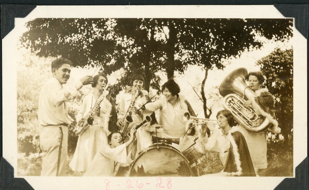Harmony Flyers band at Washington Court House, Ohio, 1928