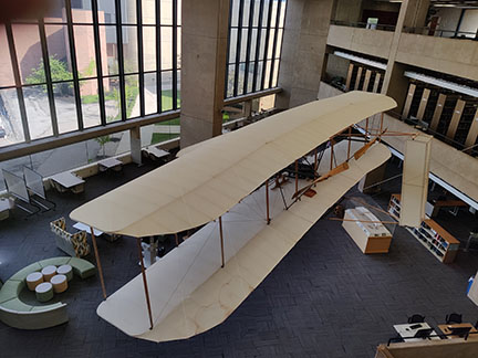 Side view of replica flyer after cleaning
