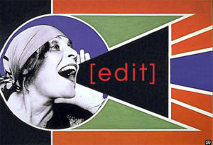 Image of woman calling others to edit